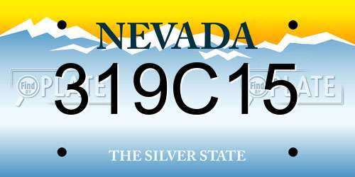 319C15 Nevada License Plate
