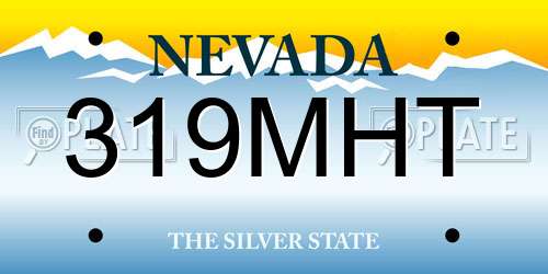 319MHT Nevada License Plate