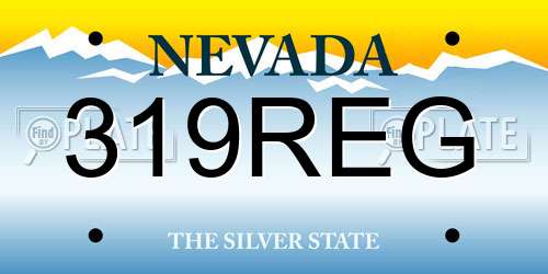 319REG Nevada License Plate