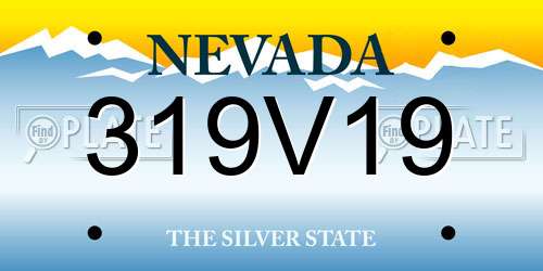 319V19 Nevada License Plate