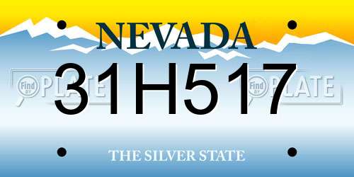 31H517 Nevada License Plate