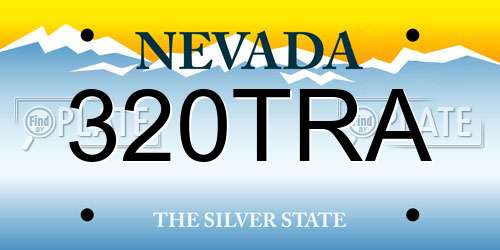 320TRA Nevada License Plate