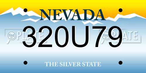 320U79 Nevada License Plate