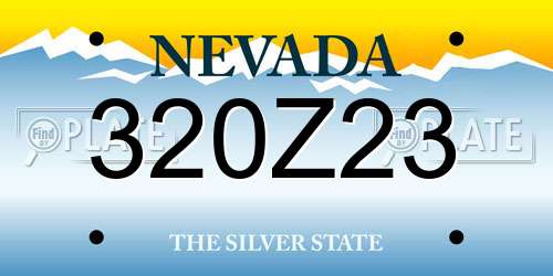 320Z23 Nevada License Plate