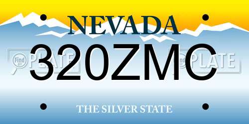 320ZMC Nevada License Plate