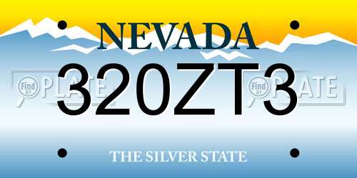 320ZT3 Nevada License Plate