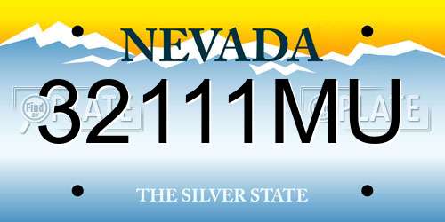 32111MU Nevada License Plate