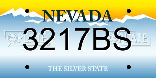 3217BS Nevada License Plate