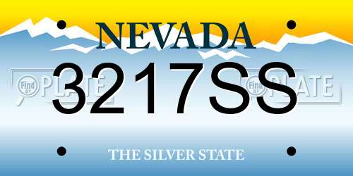 3217SS Nevada License Plate