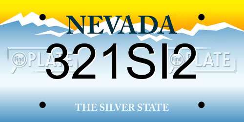 321SI2 Nevada License Plate