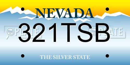 321TSB Nevada License Plate