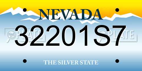 32201S7 Nevada License Plate