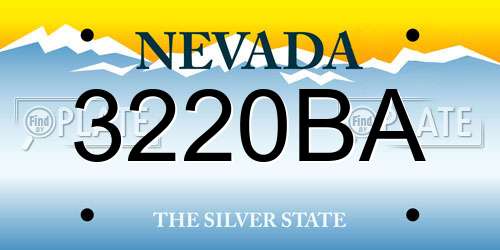 3220BA Nevada License Plate