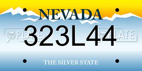 323L44 Nevada License Plate
