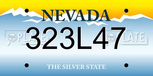 323L47 Nevada License Plate