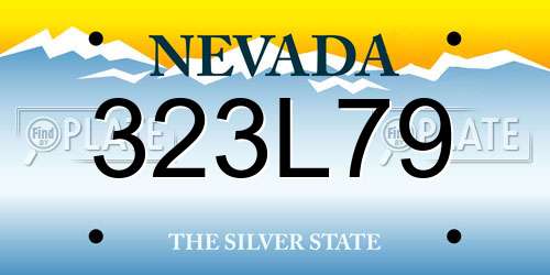 323L79 Nevada License Plate