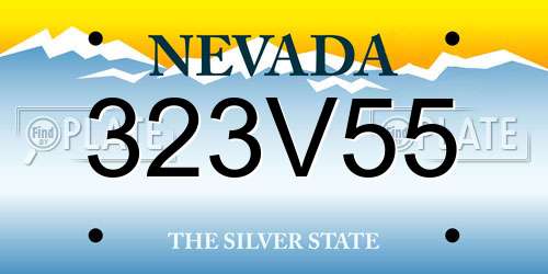 323V55 Nevada License Plate