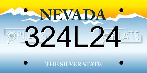 324L24 Nevada License Plate