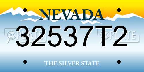 32537T2 Nevada License Plate