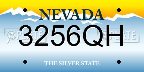 3256QH Nevada License Plate