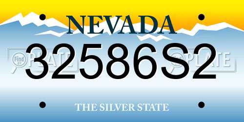 32586S2 Nevada License Plate