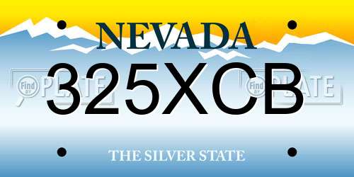 325XCB Nevada License Plate