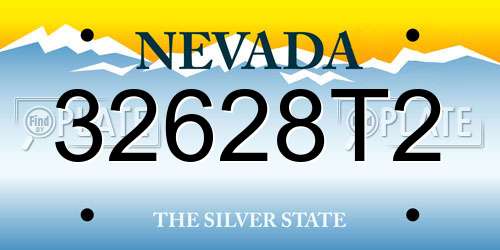 32628T2 Nevada License Plate