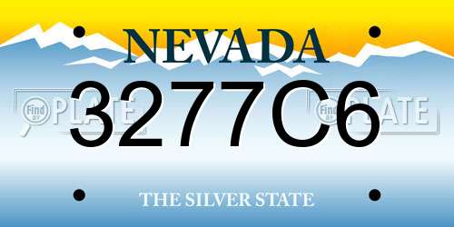 3277C6 Nevada License Plate