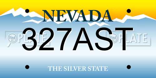 327AST Nevada License Plate