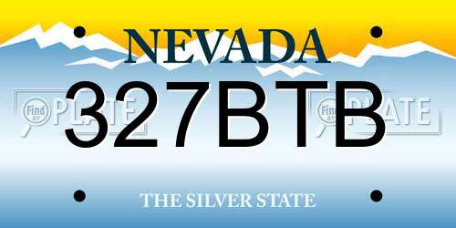 327BTB Nevada License Plate