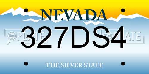 327DS4 Nevada License Plate