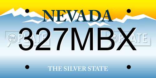 327MBX Nevada License Plate
