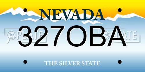 327OBA Nevada License Plate