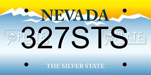327STS Nevada License Plate