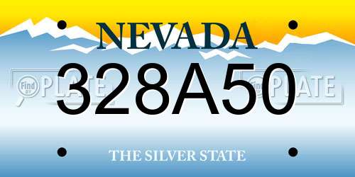 328A50 Nevada License Plate