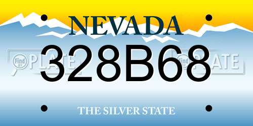 328B68 Nevada License Plate