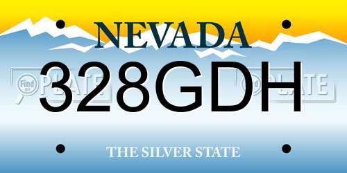 328GDH Nevada License Plate