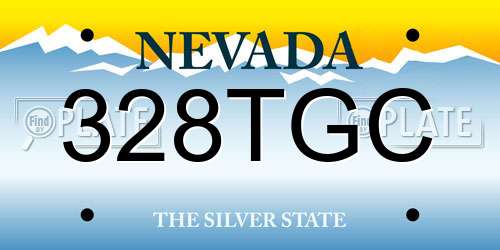 328TGC Nevada License Plate
