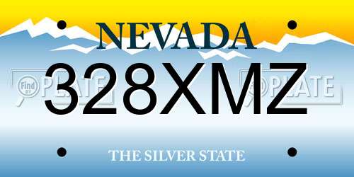 328XMZ Nevada License Plate