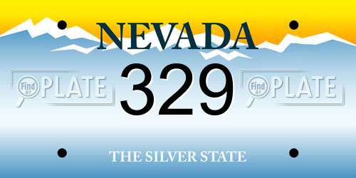 329 Nevada License Plate