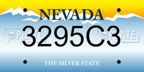 3295C3 Nevada License Plate