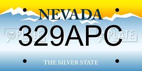 329APC Nevada License Plate