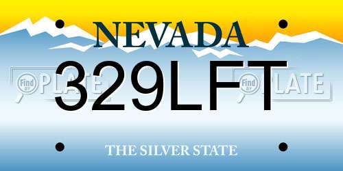329LFT Nevada License Plate