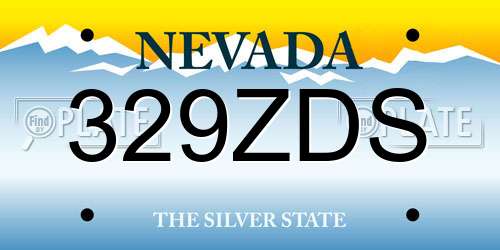 329ZDS Nevada License Plate