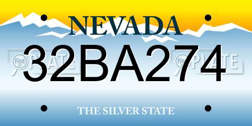 32BA274 Nevada License Plate