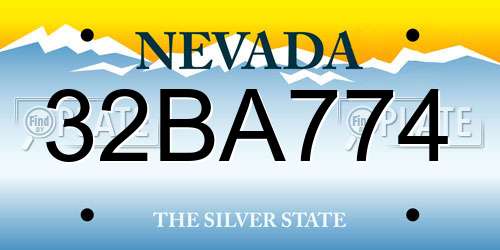 32BA774 Nevada License Plate