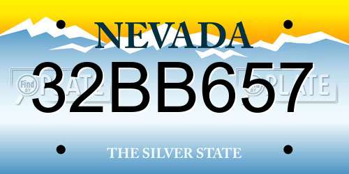 32BB657 Nevada License Plate