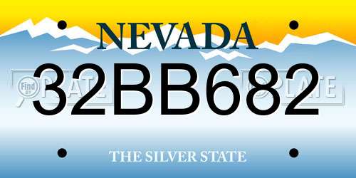 32BB682 Nevada License Plate