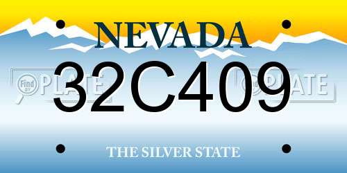 32C409 Nevada License Plate