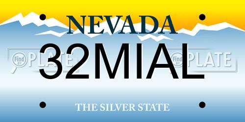 32MIAL Nevada License Plate